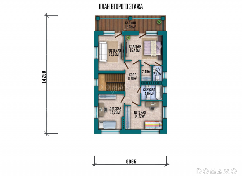 План 2 этажа