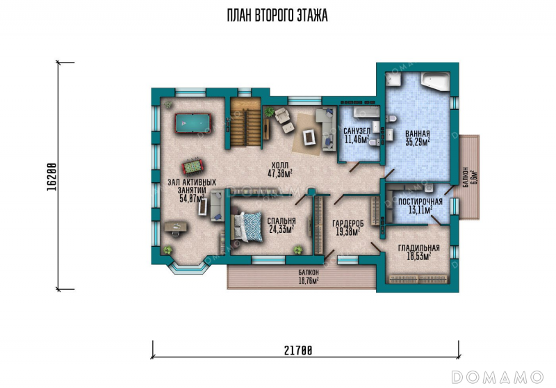 План 2 этажа