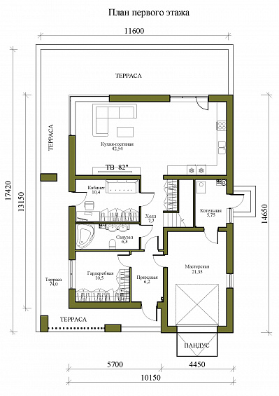 Усадьба «Фумби», 254 м²