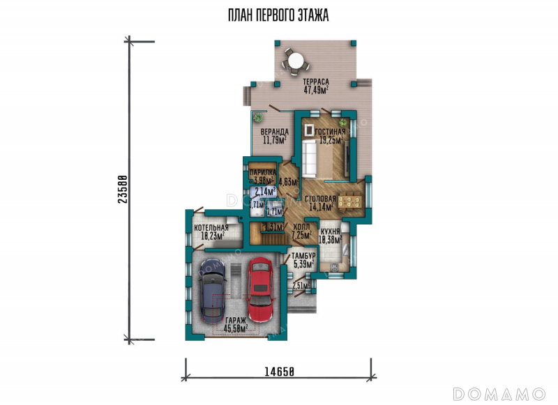 План 1 этажа