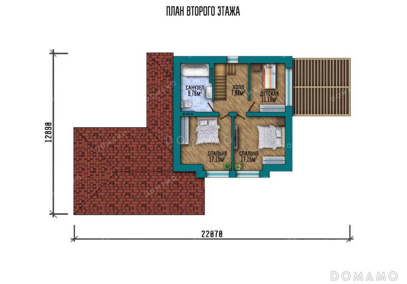 План мансардного этажа