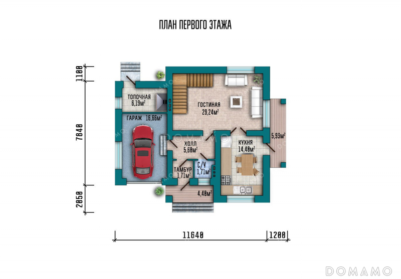 План 1 этажа