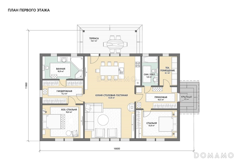 План 1 этажа