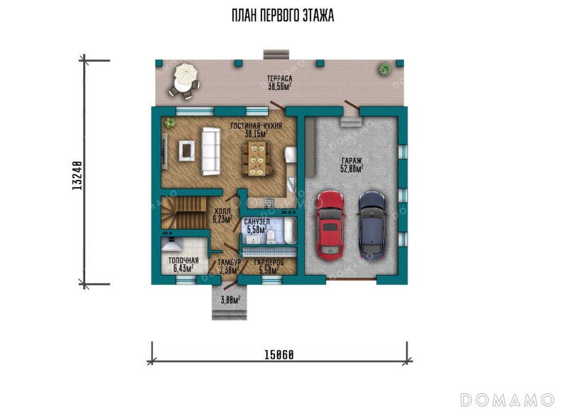 План 1 этажа