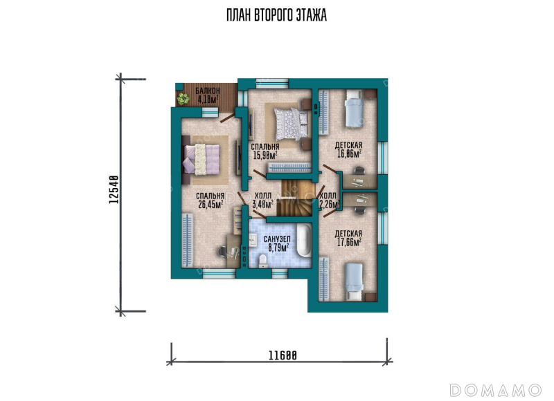 План мансардного этажа