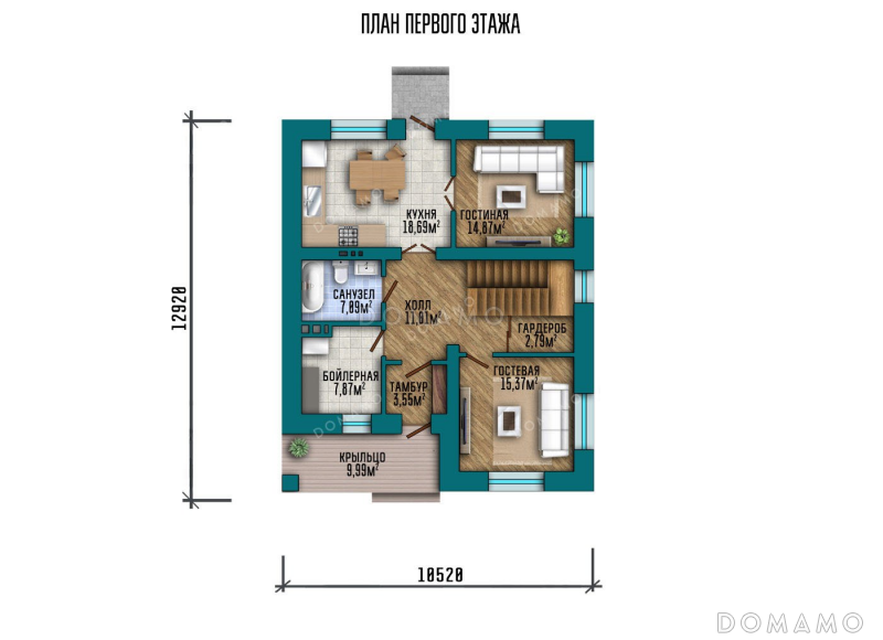 План 1 этажа