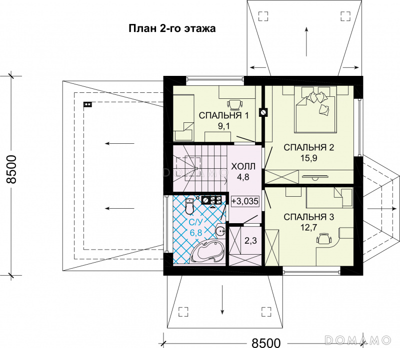 План мансардного этажа