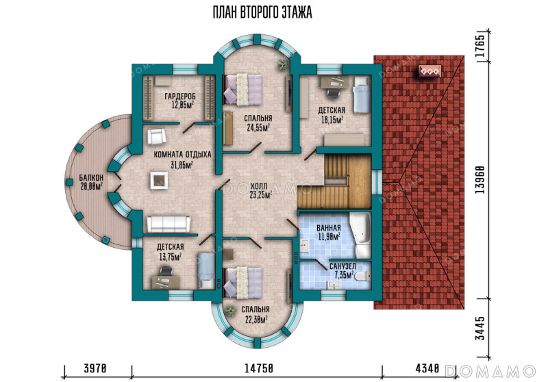 План 2 этажа