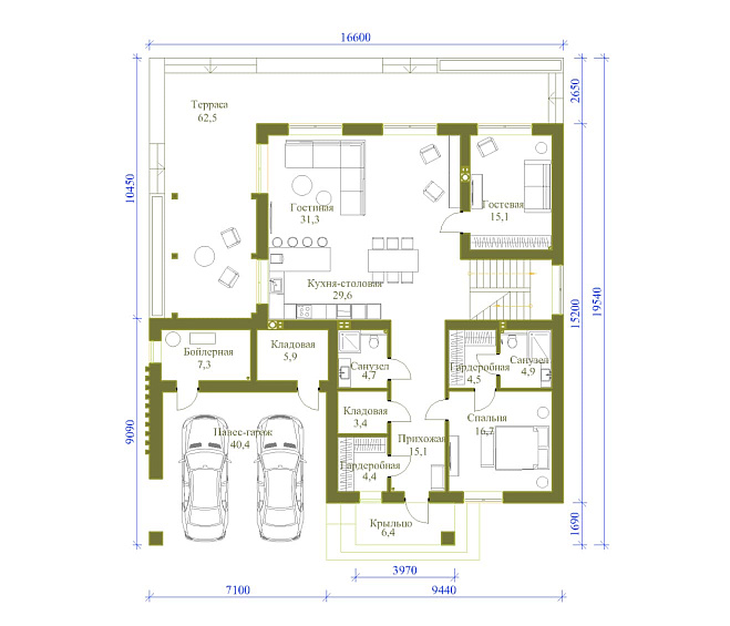 Коттедж «Тихая Слобода», 433 м²