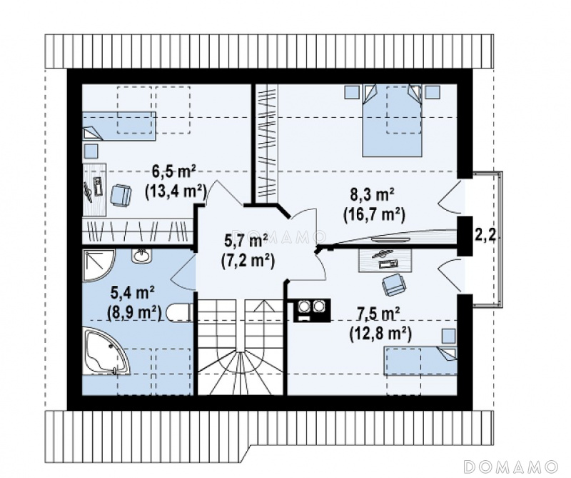 План мансардного этажа