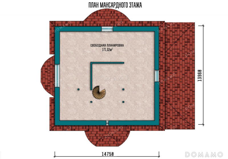 План мансардного этажа