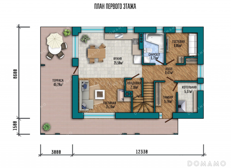 План 1 этажа