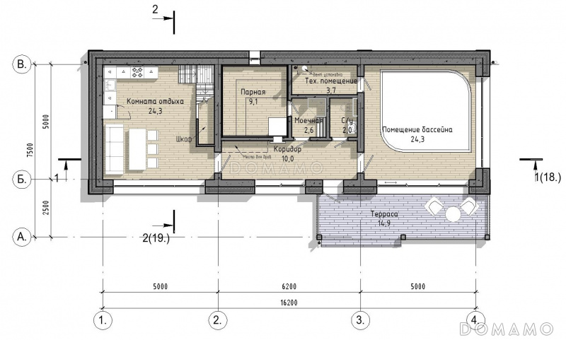 План 1 этажа