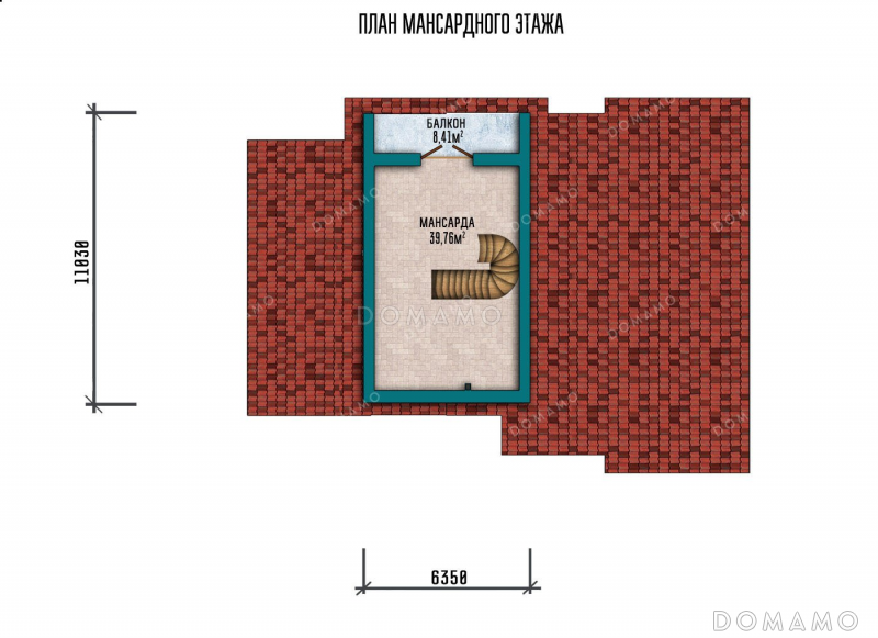 План мансардного этажа