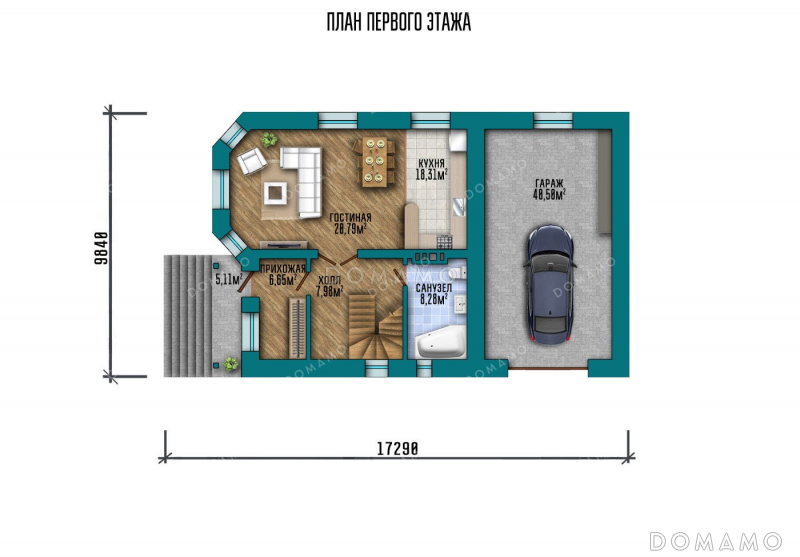 План 1 этажа