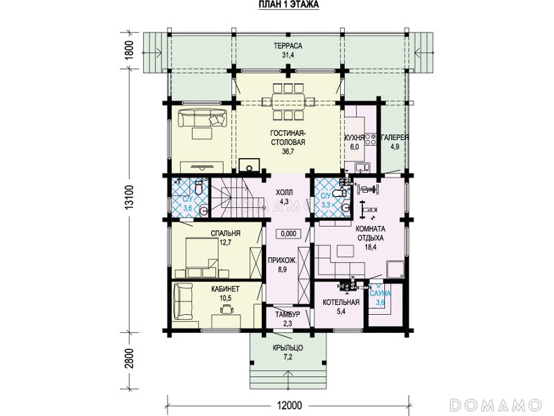 План 1 этажа