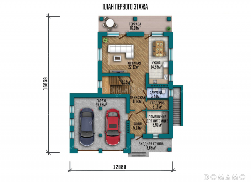 План 1 этажа