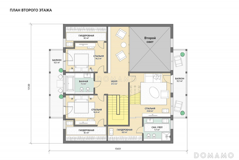 План 2 этажа