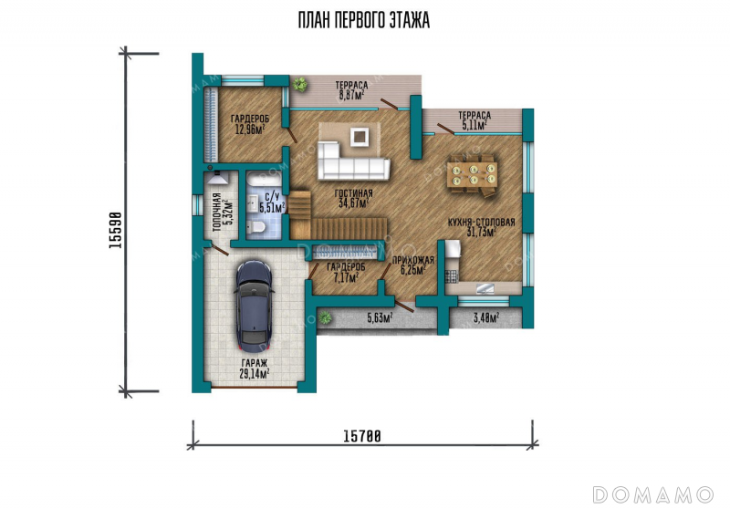 План 1 этажа