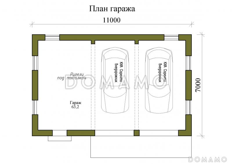 Гараж из кирпича