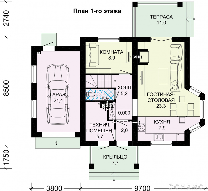 План 1 этажа