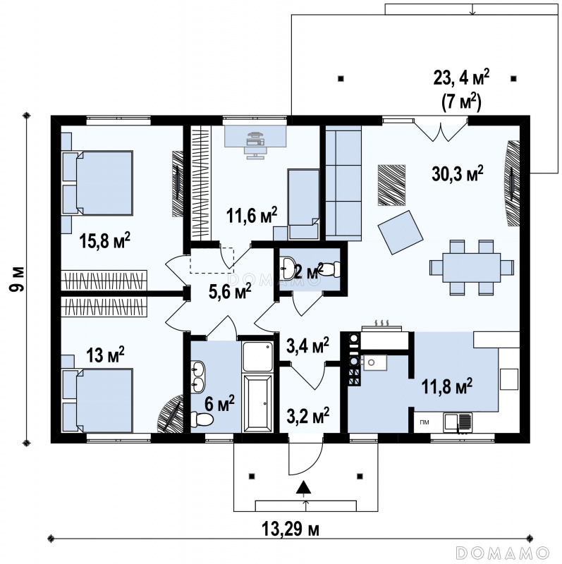 План 1 этажа