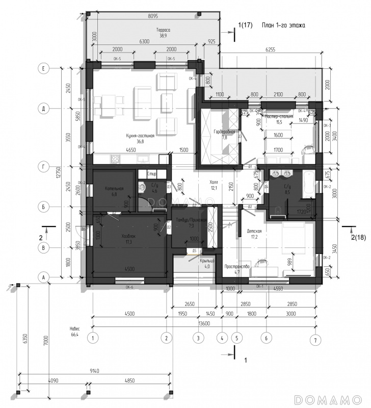 План 1 этажа