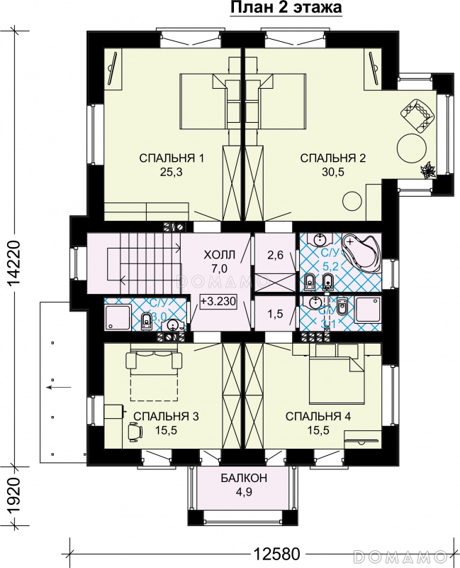 План 2 этажа