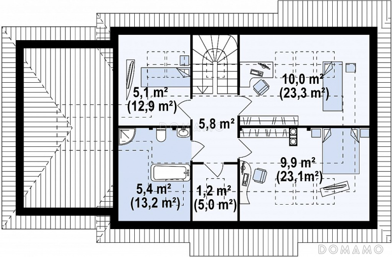 План мансардного этажа