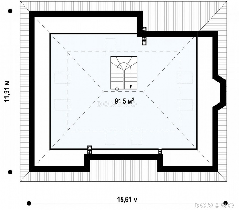 План мансардного этажа