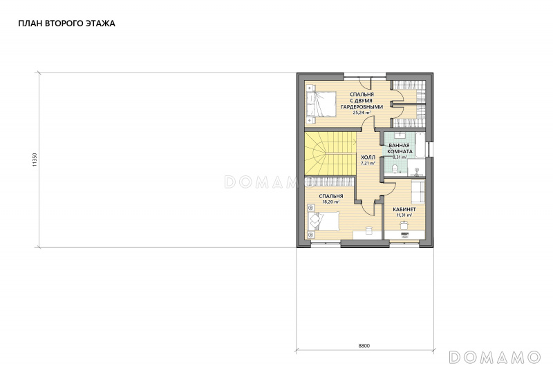План мансардного этажа