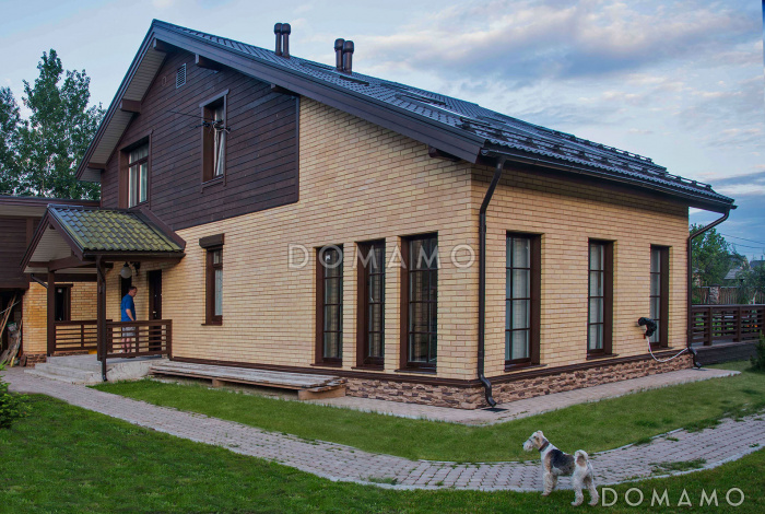 Проект каркасного дома с сауной на первом этаже