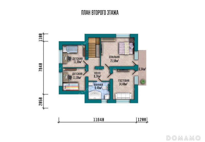 План мансардного этажа