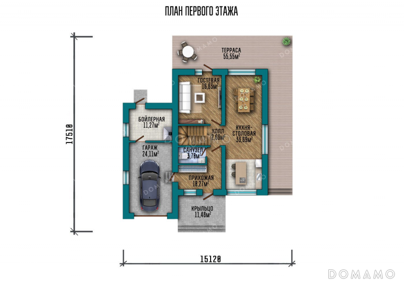 План 1 этажа