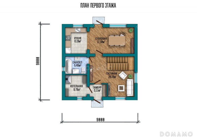 План 1 этажа