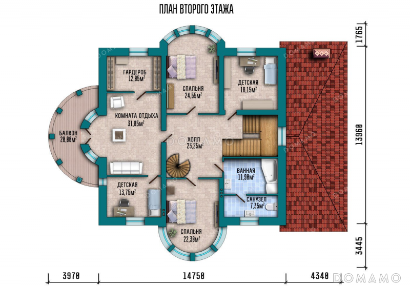 План 2 этажа