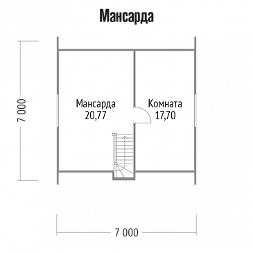 Проект простого, но уютного дома для сезонного проживания / План мансардного этажа