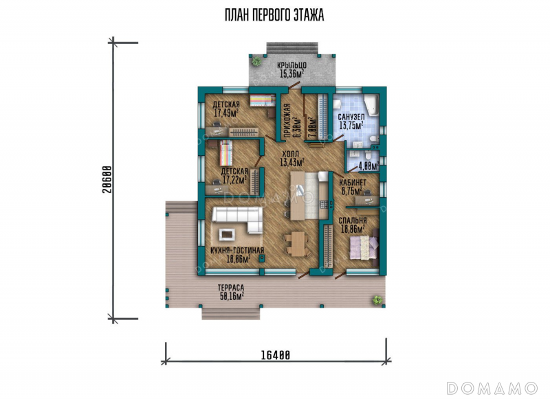 План 1 этажа