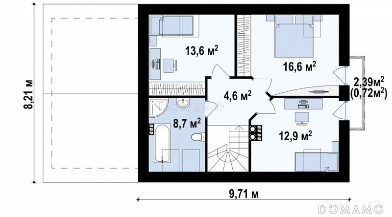 План мансардного этажа