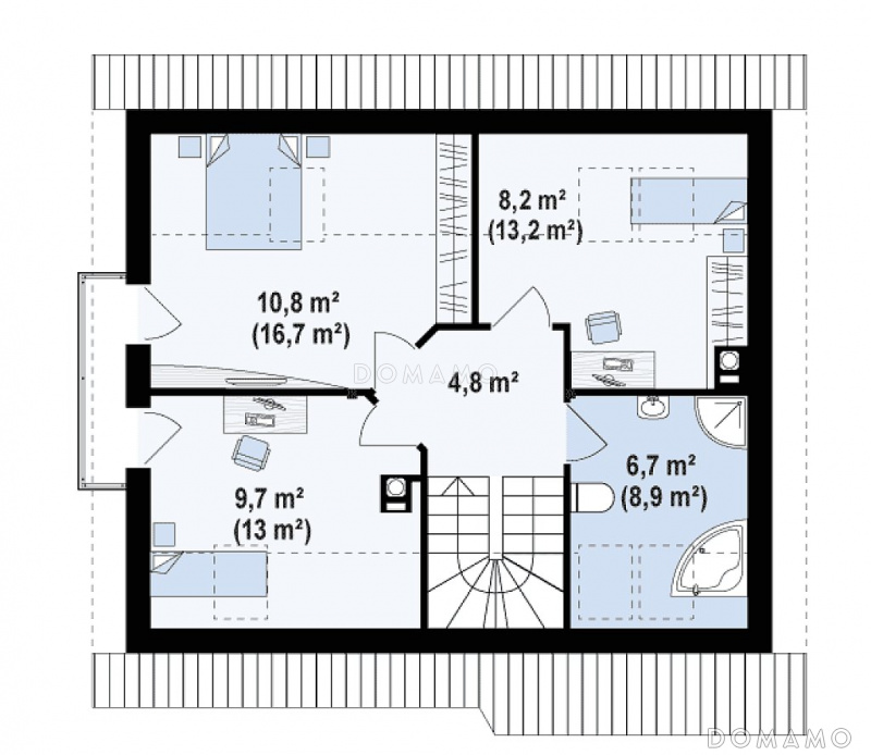 План мансардного этажа