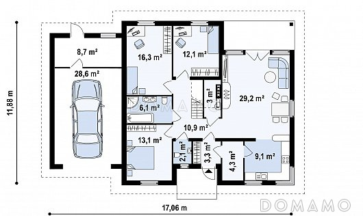 План 1 этажа